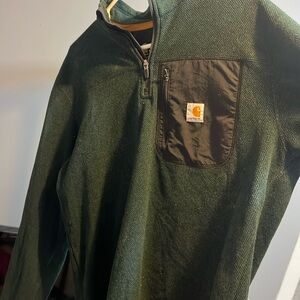 Green carhartt 1/4 zip